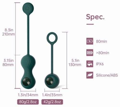 Sada vaginálních činek Crystal Duo