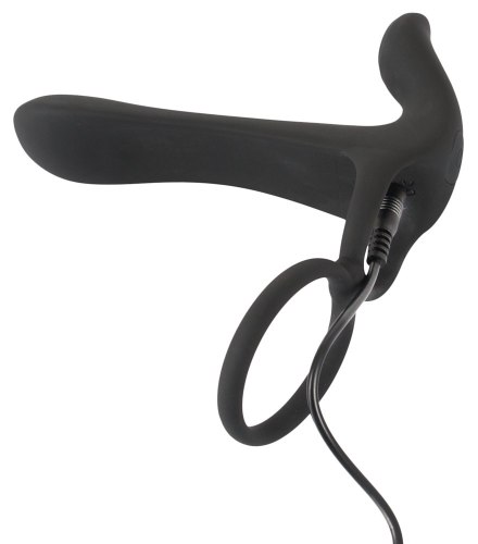 Párový vibrátor s kroužky na penis Black Velvets