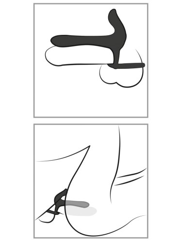 Párový vibrátor s kroužky na penis Black Velvets