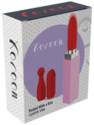 Mini vibrátor + 3 nástavce Sealed With A Kiss