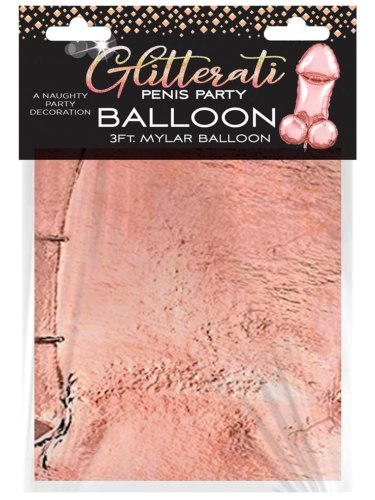 Fóliový balonek ve tvaru penisu Glitterati, 90 cm