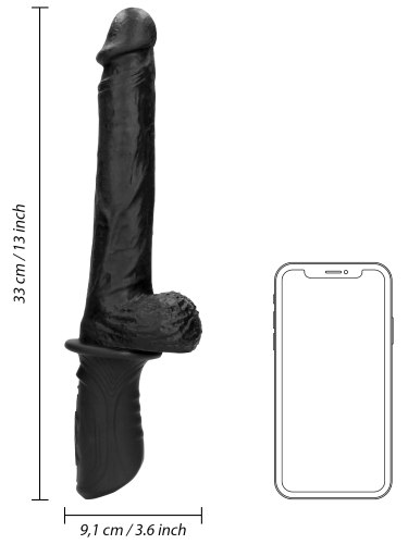 Realistický přirážecí vibrátor s varlaty Ouch!