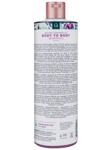Hřejivý masážní olej Body To Body, 500 ml