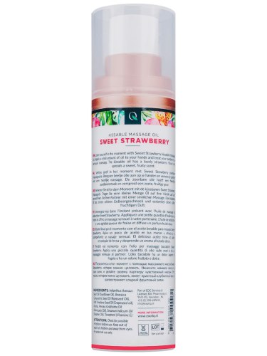 Slíbatelný masážní olej Exotiq Sweet Strawberry, 100 ml