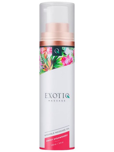 Slíbatelný masážní olej Exotiq Sweet Strawberry, 100 ml