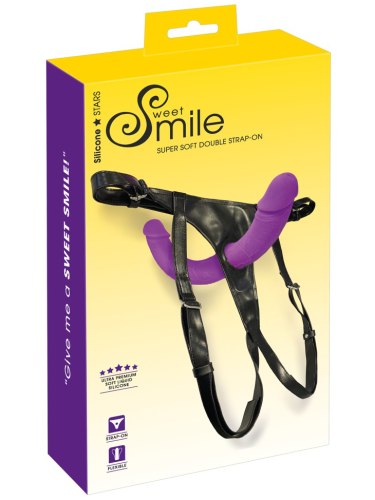 Dvojitý silikonový strapon Sweet Smile
