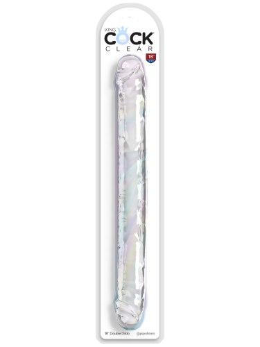 Oboustranné dildo King Cock Clear 18"