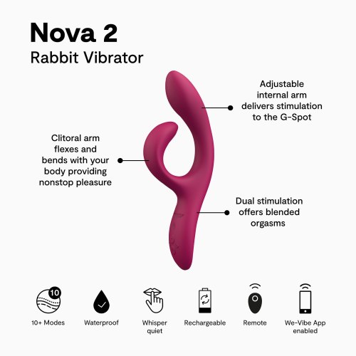 Tvarovatelný vibrátor s králíčkem We-Vibe Nova 2