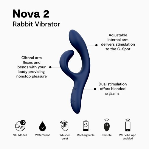 Tvarovatelný vibrátor s králíčkem We-Vibe Nova 2