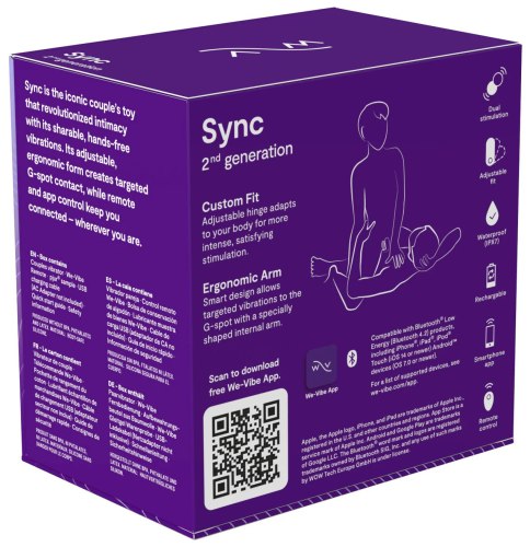 Tvarovatelný párový vibrátor We-Vibe Sync 2