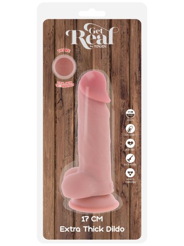 Dildo s přísavkou Get Real Dual Density 17 cm Extra Thick