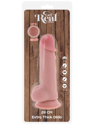 Dildo s přísavkou Get Real Dual Density 20 cm Extra Thick