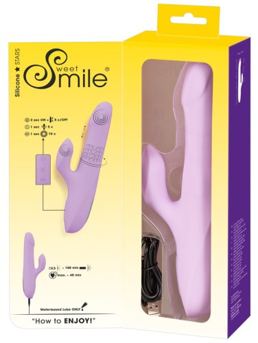 Přirážecí a perličkový vibrátor s králíčkem Sweet Smile
