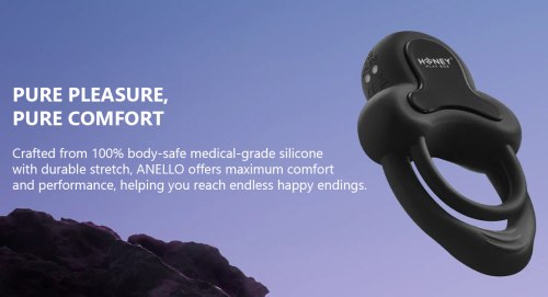 Dvojitý vibrační erekční kroužek ANELLO