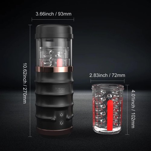 Rotační a přirážecí masturbátor WARRIOR