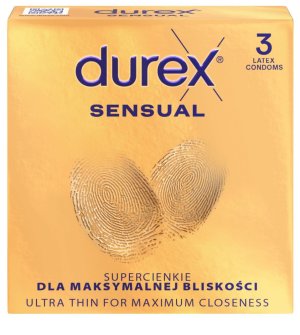 Ztenčené kondomy Durex Sensual, 3 ks – Ztenčené kondomy