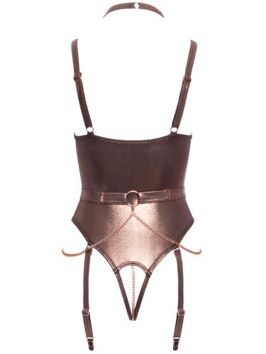 Lesklé body s podvazky Abierta Fina