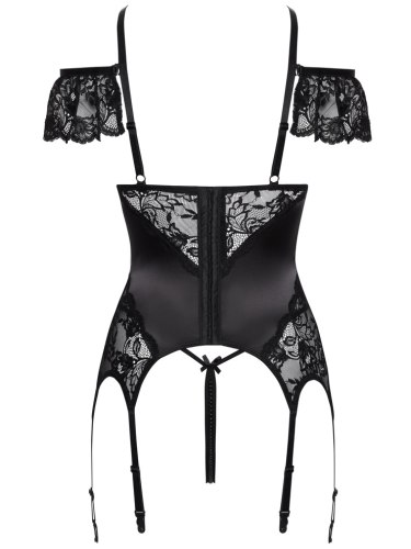 Top s podvazky + tanga s otevřeným rozkrokem Cottelli