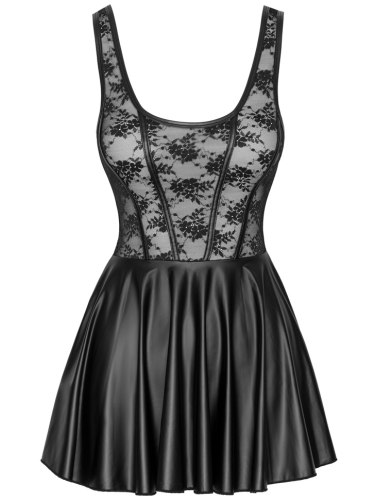 Lesklé minišaty s krajkovým topem Cottelli