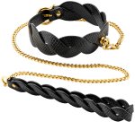 Pletený obojek s vodítkem Guilty Pleasure