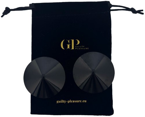 Černé samolepky na bradavky Guilty Pleasure