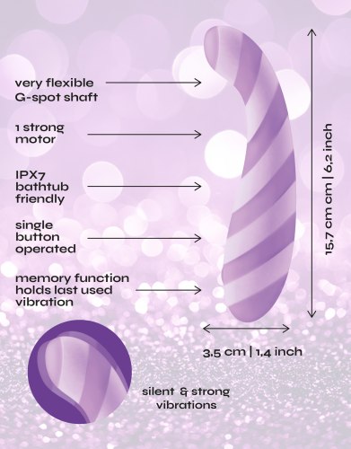 Vibrátor na bod G Glitz Purple Pleasure