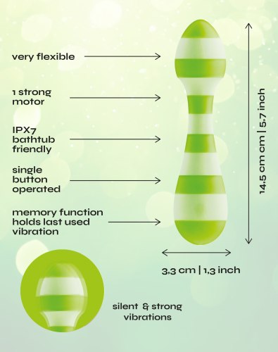 Vibrátor Glitz Green Girl