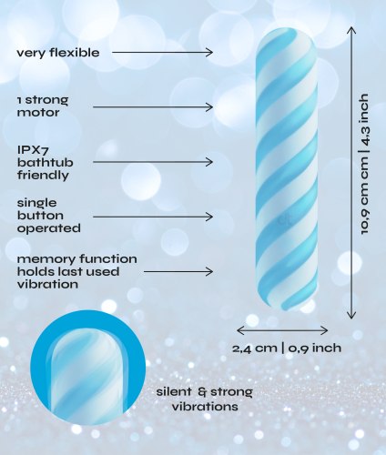 Mini vibrátor Glitz Blue For You