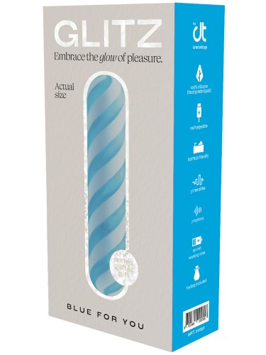 Mini vibrátor Glitz Blue For You