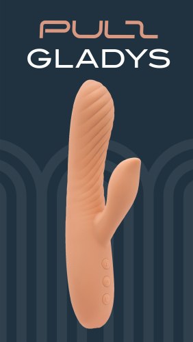 Přirážecí vibrátor s králíčkem Pulz Gladys