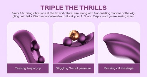 Vibrátor s králíčkem a masážními kuličkami GEM