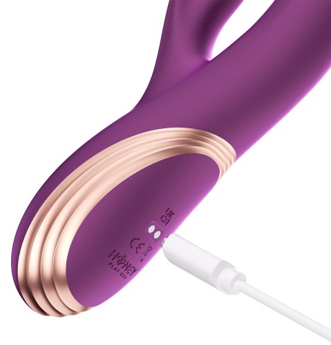 Vibrátor s králíčkem a masážními kuličkami GEM