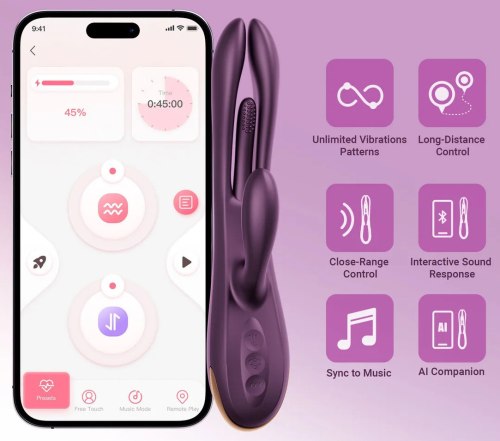 Vibrátor s králíčkem a jazýčkem TERRI