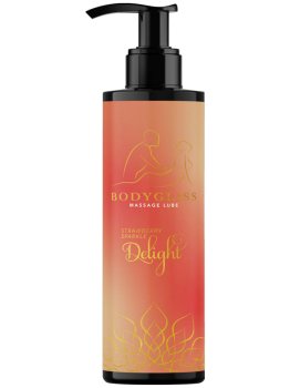 Masážní a lubrikační gel Strawberry Sparkle Delight, 150 ml – Masážní gely, emulze