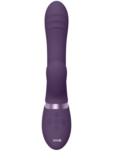 Vibrátor s králíčkem a pohyblivou špičkou Tani