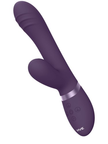 Vibrátor s králíčkem a pohyblivou špičkou Tani