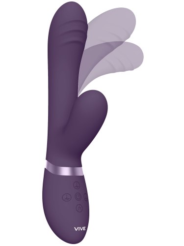 Vibrátor s králíčkem a pohyblivou špičkou Tani