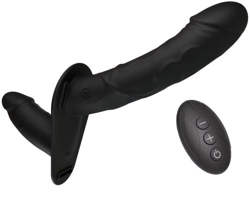 Dvojitý vibrační strap-on Inferno