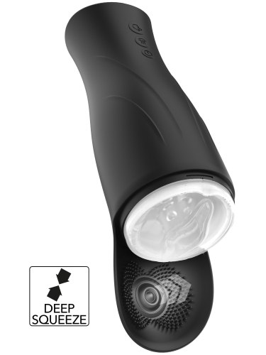 Sací, vibrační a pulzační masturbátor Deep Squeeze Nutbuster