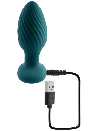 Vibrační a rotační anální kolík Spinning Tail Teaser