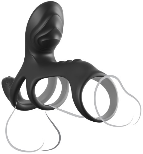 Párový vibrátor s kroužky na penis Ultimate Couples Cage Max