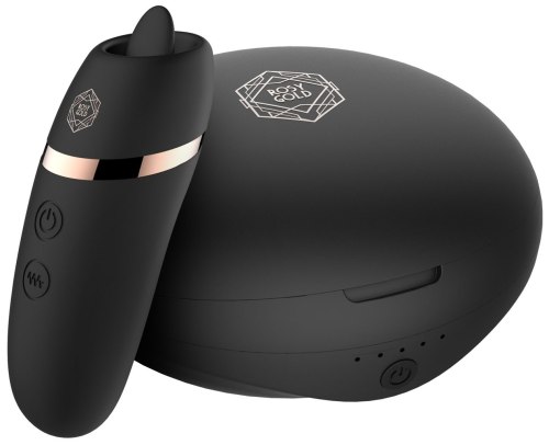 Vibrační stimulátor klitorisu s jazýčkem Rosy Gold