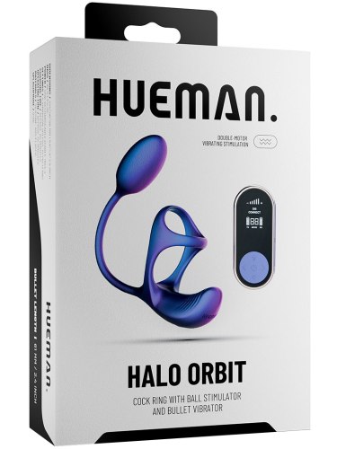 Kroužek na penis s análním vibrátorem Halo Orbit