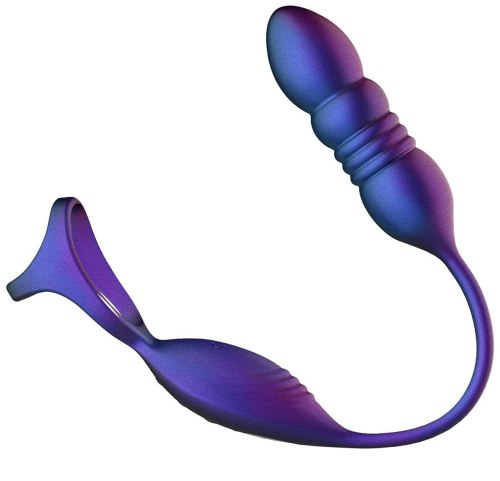 Kroužek na penis s přirážecím análním vibrátorem Deep Impact