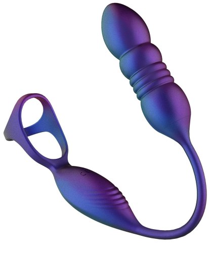 Kroužek na penis s přirážecím análním vibrátorem Deep Impact