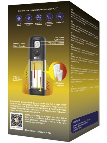 Hřejivý třecí a vibrační masturbátor Ikon Volt