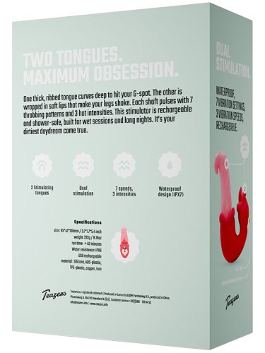 Rotační vibrátor se dvěma jazyky Teazers