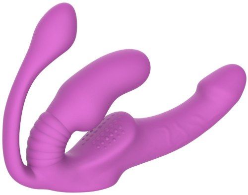 Samodržící vibrační strapon s análním vajíčkem Teazers