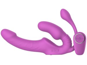 Samodržící vibrační strapon s análním vajíčkem Teazers – Samodržící strapony