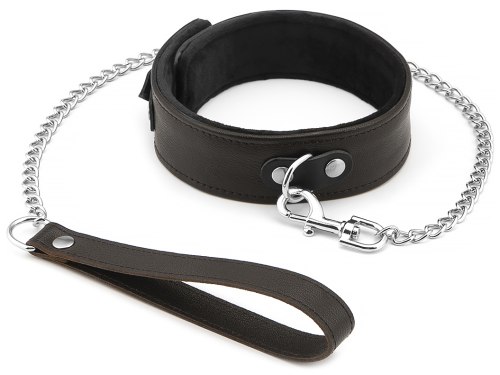 Kožený obojek s vodítkem Wild Gent